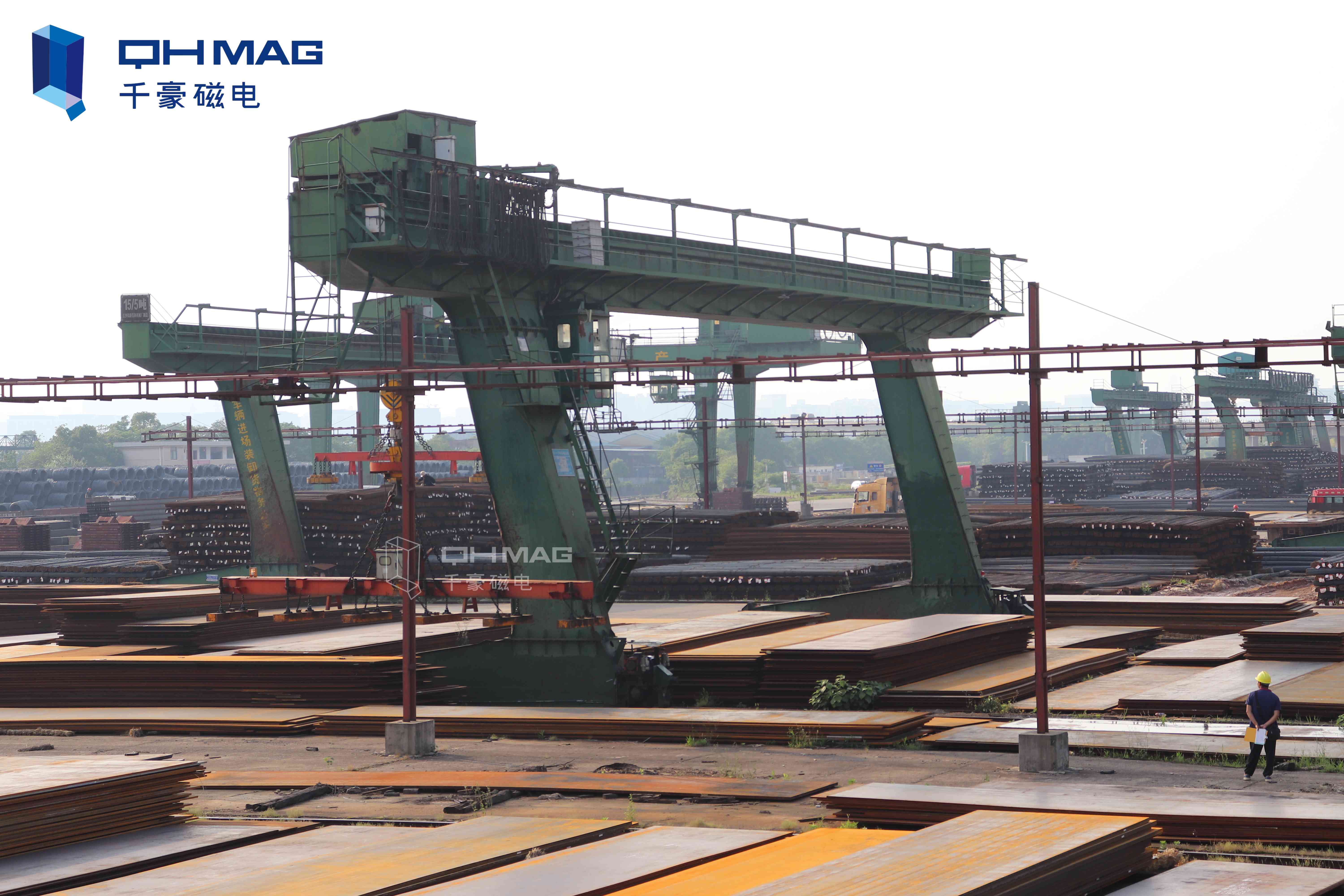 千豪電永磁吊具一力物流園使用案例